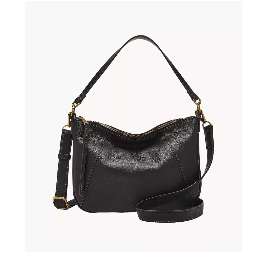 送禮首選 ★ OUTLET款/FOSSIL  Skylar 真皮手提側背兩用包-黑色 SHB2656001    附防塵袋+提袋【全館滿額折價★FOSSIL全系列包夾送美妝蛋】 女神手袋