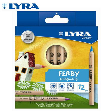 【德國LYRA】 3611120 三角原木 色鉛筆 (12cm) 12色 /盒