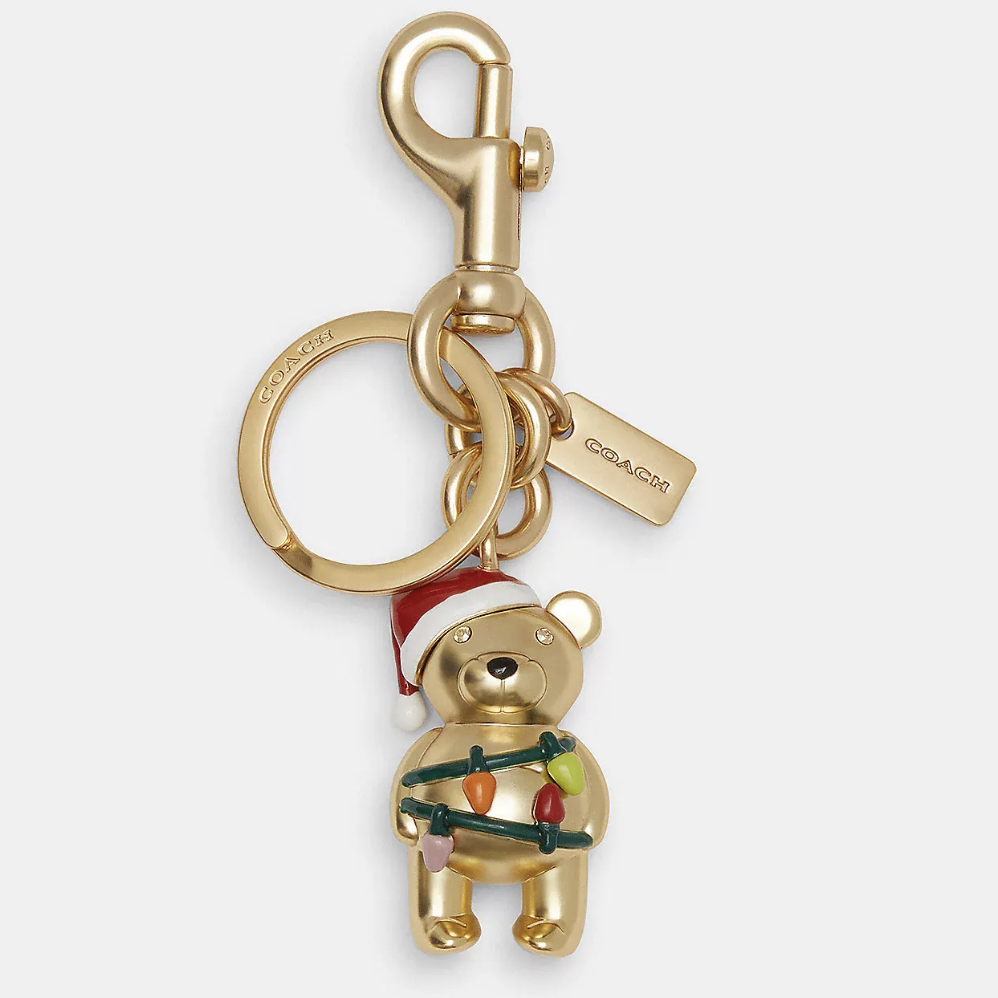 COACH 熊熊鑰匙扣 吊飾 金屬小熊鑰匙圈 CN572 金色(現貨)▶指定Outlet商品5折起☆現貨【送禮首選★APP下單點數4倍送】