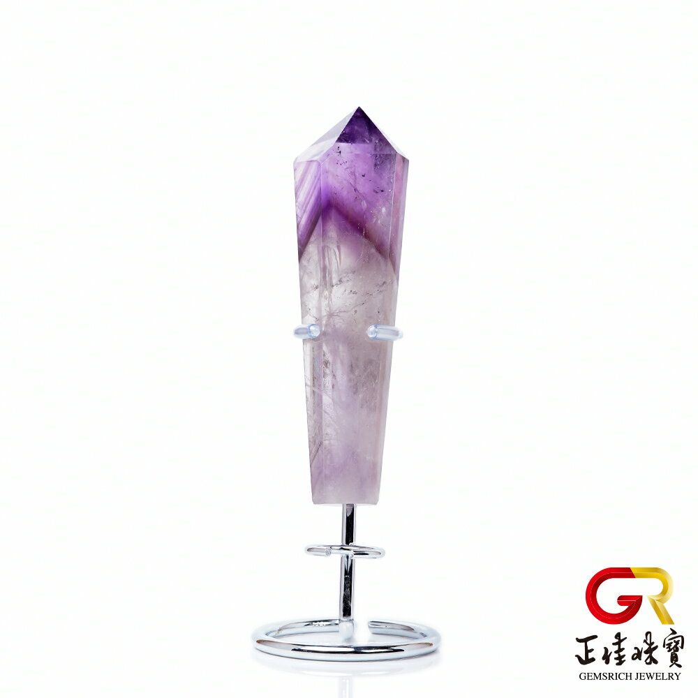 紫水晶 頂級金字塔權杖紫晶 164g 紫水晶擺件