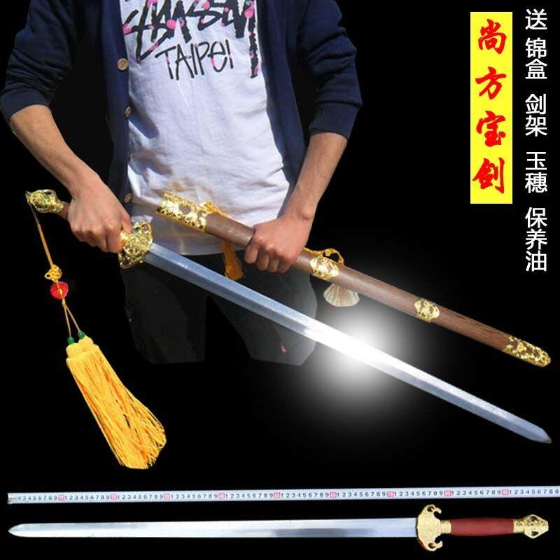 【新品】龍泉鎮宅寶劍尚方寶劍仿古清劍手工花紋鋼古裝cos擺件裝飾未開刃