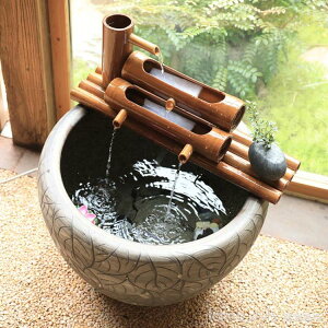 陶瓷魚缸竹子過濾器圓缸瓷缸增氧上置過濾盒魚盆過濾設備靜音 全館免運