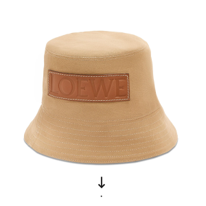 LOEWE 帆布和小牛皮漁夫帽 (預購)