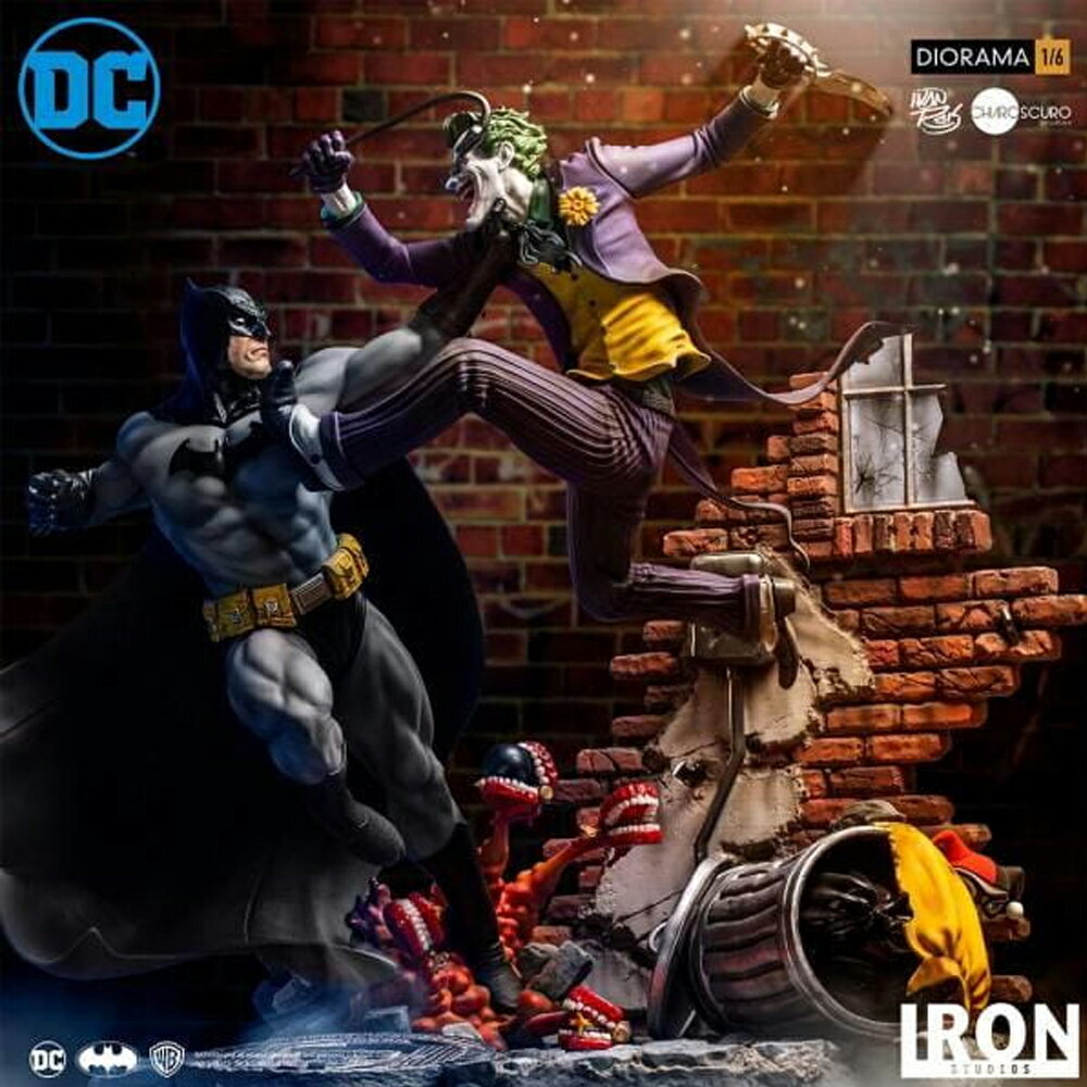 Iron Studio 16 DC Comics - 蝙蝠俠 VS 小丑 決鬥場景雕像 by Ivan Reis