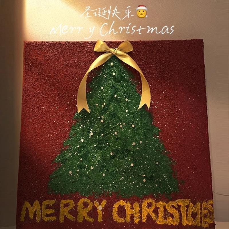 圣誕節肌理畫diy材料包石英砂丙烯立體數字油畫圣誕樹手工裝飾畫【北歐居家生活】 7