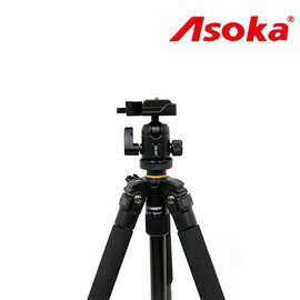 ASOKA MT-9030-807 鋁合金腳架 附掛勾孔可以背掛腳架背帶 雲台可兩邊轉90度