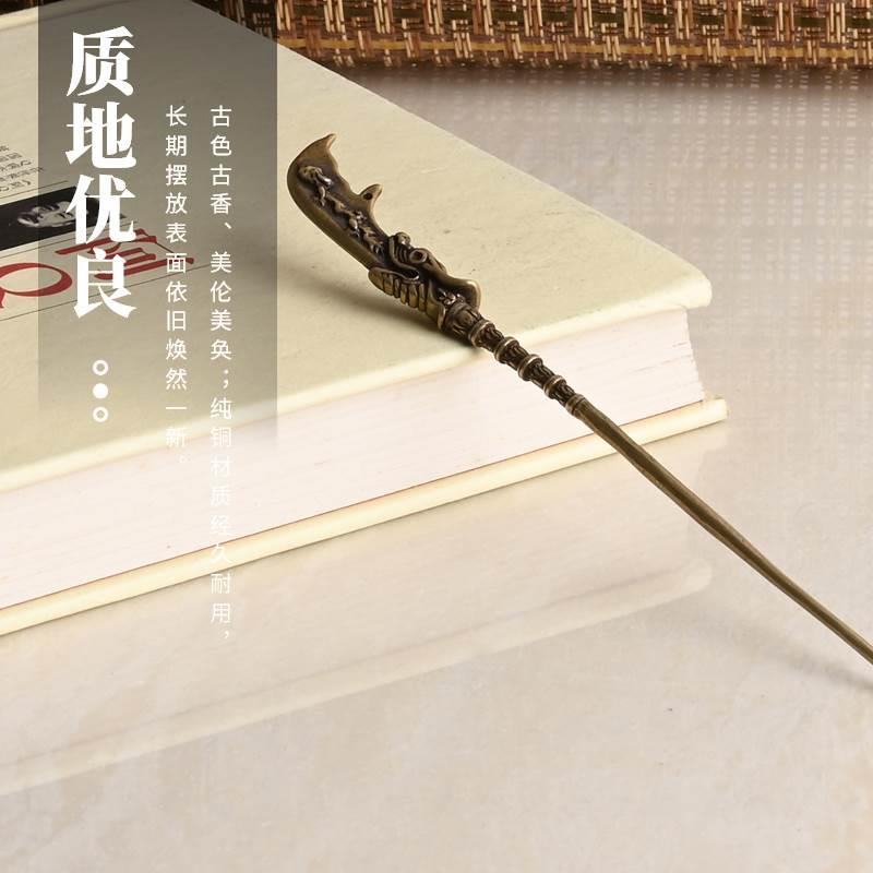{可打統編 保固一年}銅雕關羽大刀青龍偃月刀黃銅復古精致刀劍關公呂布三國兵器小擺件 3