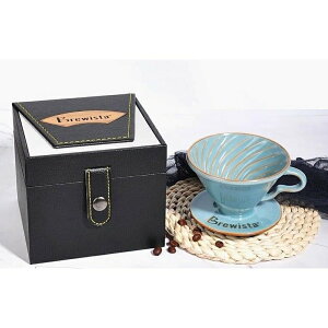特惠中 Brewista Artisan 新款 V60螺旋紋全瓷咖啡濾杯 冰晶藍 1-2人份 禮盒『歐力咖啡』