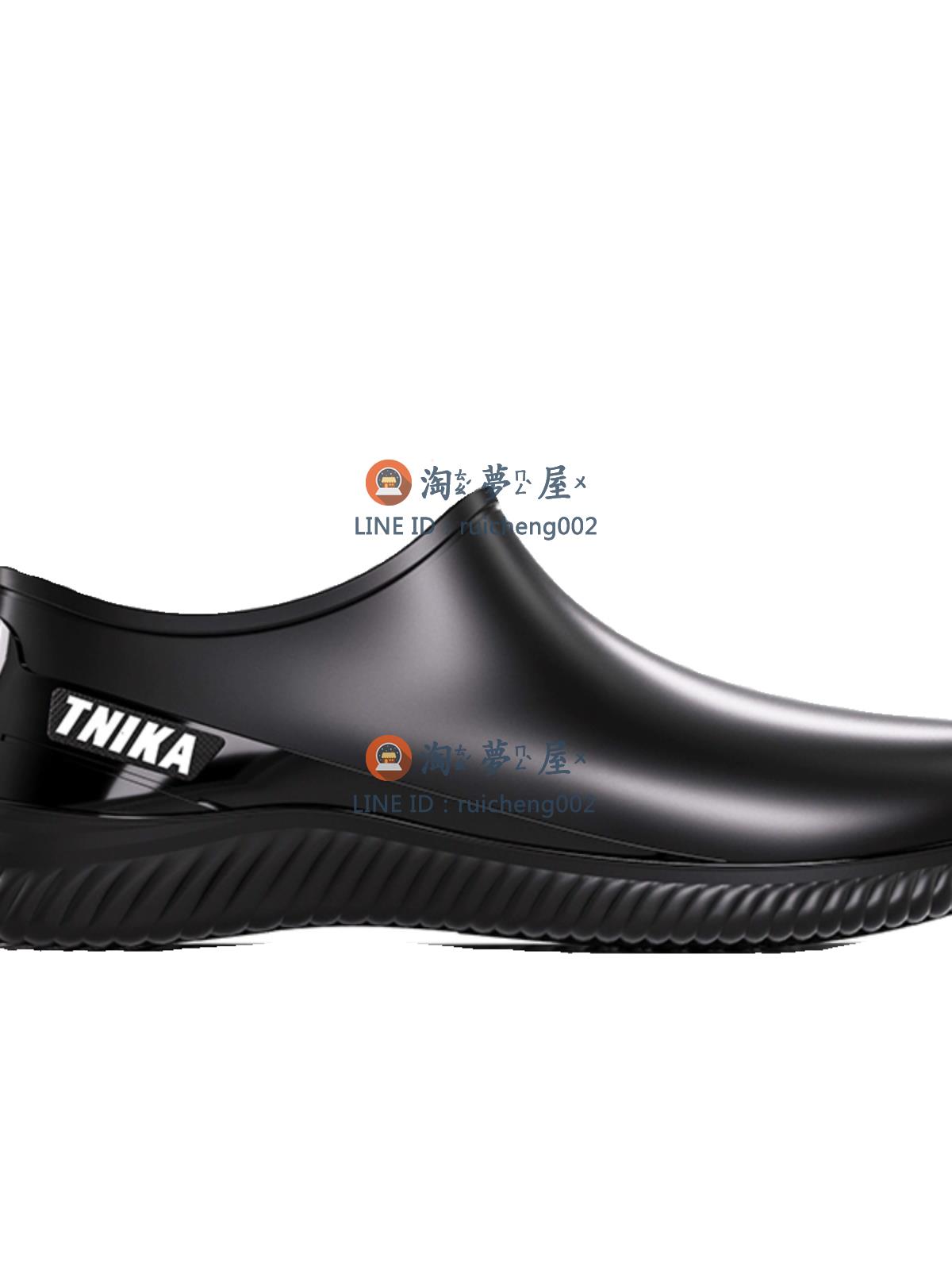 時尚雨鞋男 低幫膠鞋套腳防滑廚房水鞋套腳男廚師鞋【淘夢屋】