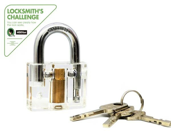 【拼圖貓】SC - 鎖匠的挑戰-透明結構掛鎖 彈珠式CNY170046 葉片式CNY170047