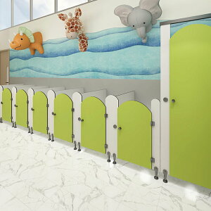 早教中心洗手間隔斷抗倍特板PVC防水防潮板幼兒園衛生間廁所隔墻