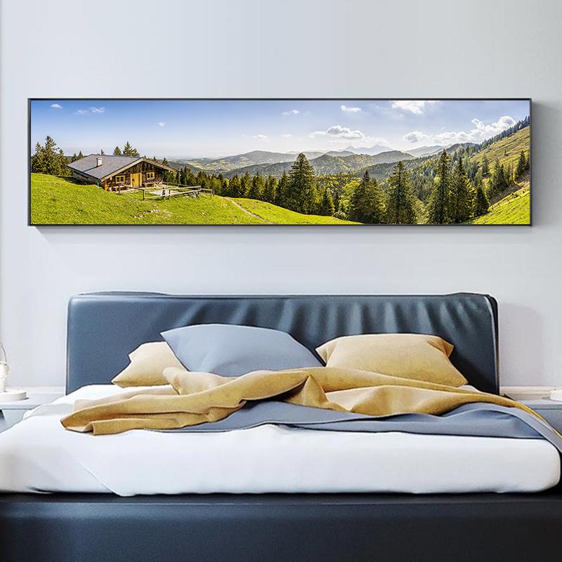 自然風景風光床頭掛畫客廳沙發背景墻廣闊草原平原田園臥室裝飾畫
