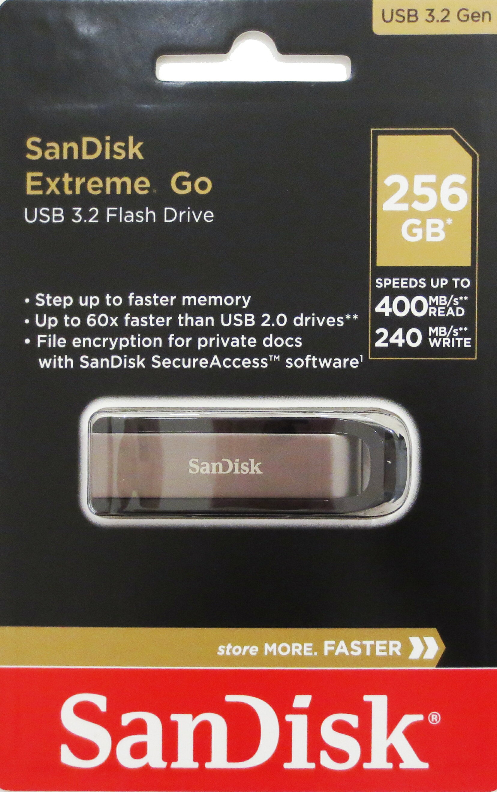 【CUBE卡最高10%回饋】SanDisk 256GB 256G Extreme GO SDCZ810-256G 400MB/s SD CZ810 USB 3.2 隨身碟 2