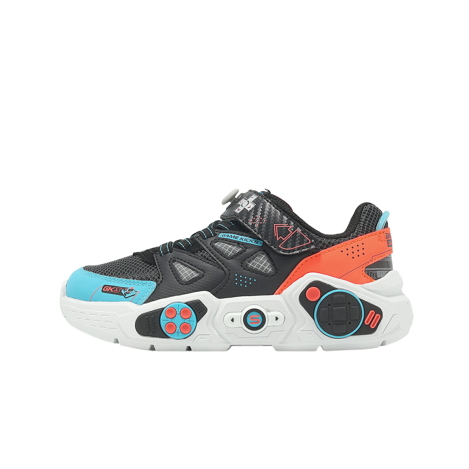 Skechers 休閒鞋 Gametronix 3.0 中大童鞋 小朋友 黑 魔鬼氈 電玩 402277LBKMT