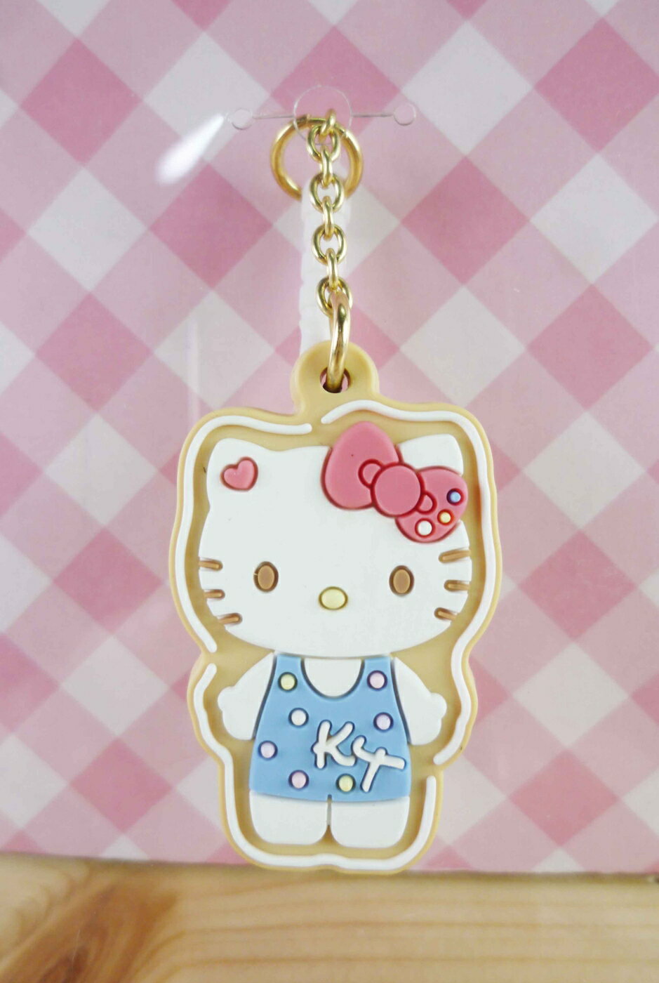 【震撼精品百貨】Hello Kitty 凱蒂貓 KITTY耳機防塵塞-藍衣服站姿 震撼日式精品百貨