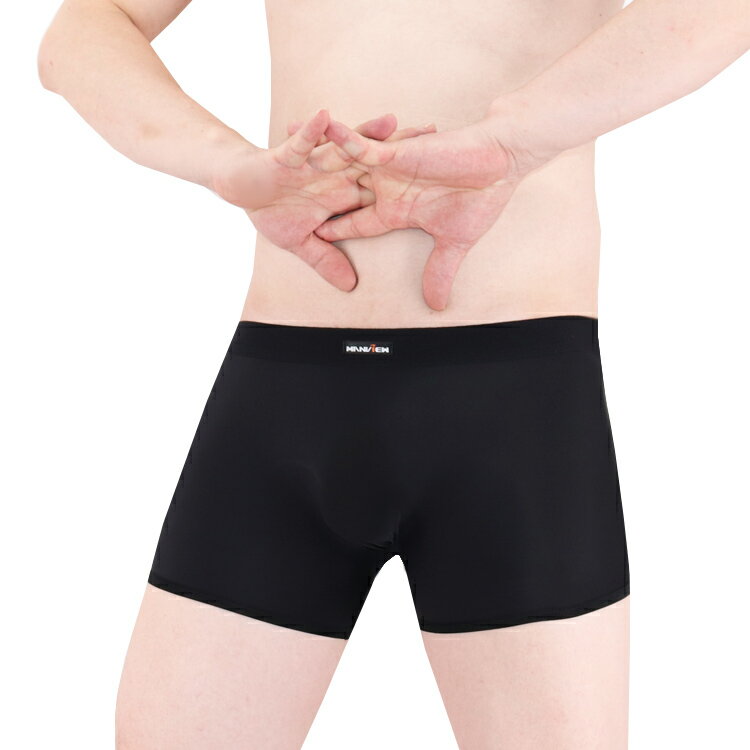 男士冰絲內褲男平角褲一片式性感半透明超薄囊袋中腰情趣褲頭絲滑