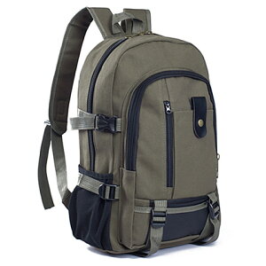【耐磨帆布】大容量雙肩包旅行背包時尚潮男女中大學生書包行李包