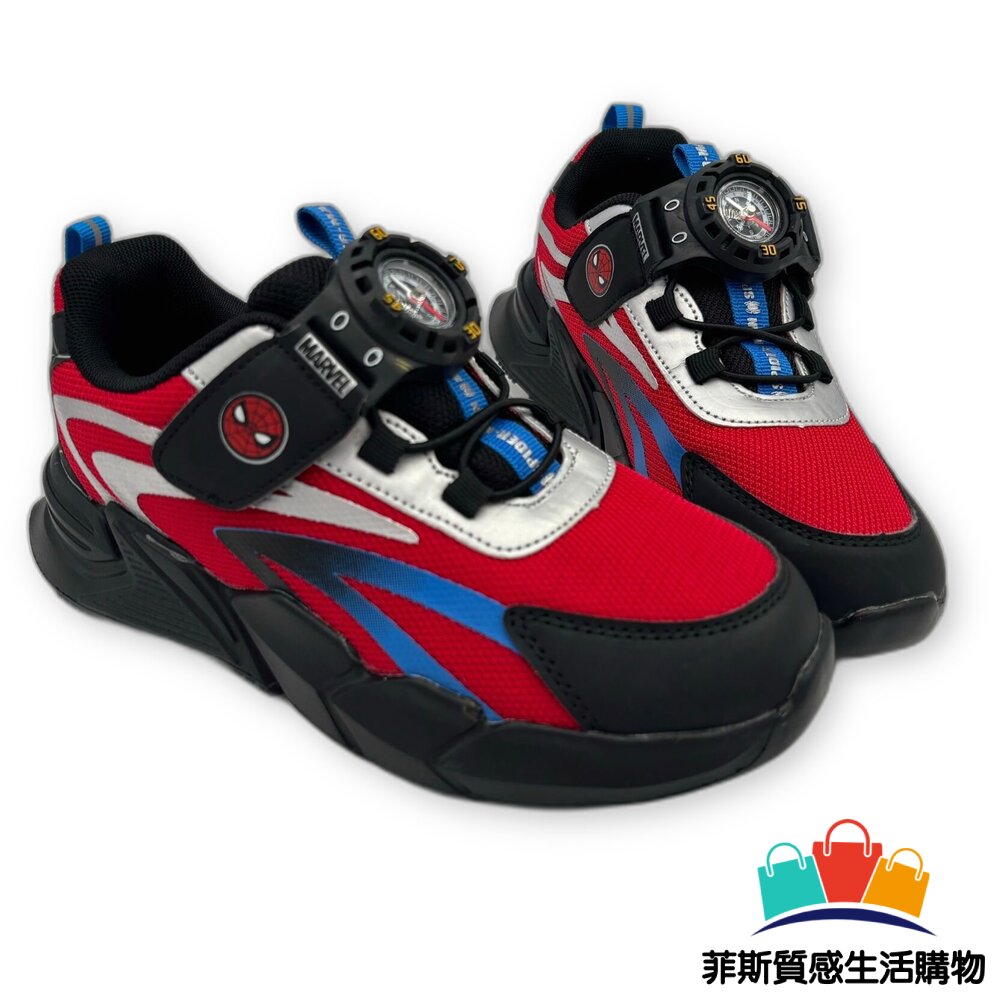 蜘蛛人指南針運動鞋 - 童鞋 漫威英雄 嬰幼童鞋 布鞋 男童鞋 兒童運動鞋 Spider-Man 蜘蛛人童鞋 輕量 蜘蛛人 漫威英雄童鞋 透氣 中大童 運動鞋 指南針 透氣運動鞋 MARVEL 休閒鞋