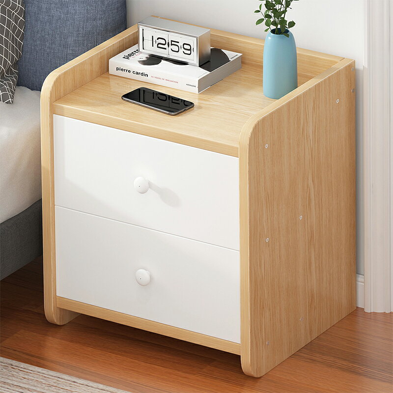 床頭柜簡約現代置物架家用簡易臥室床邊柜網紅ins迷你小型儲物柜