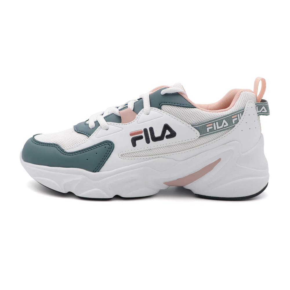 【全館滿額折】Fila Hidden Tape 7 藍灰 粉 皮革 復古 厚底 休閒 運動 老爹鞋 女款 J2279【新竹皇家5-J944X-116】