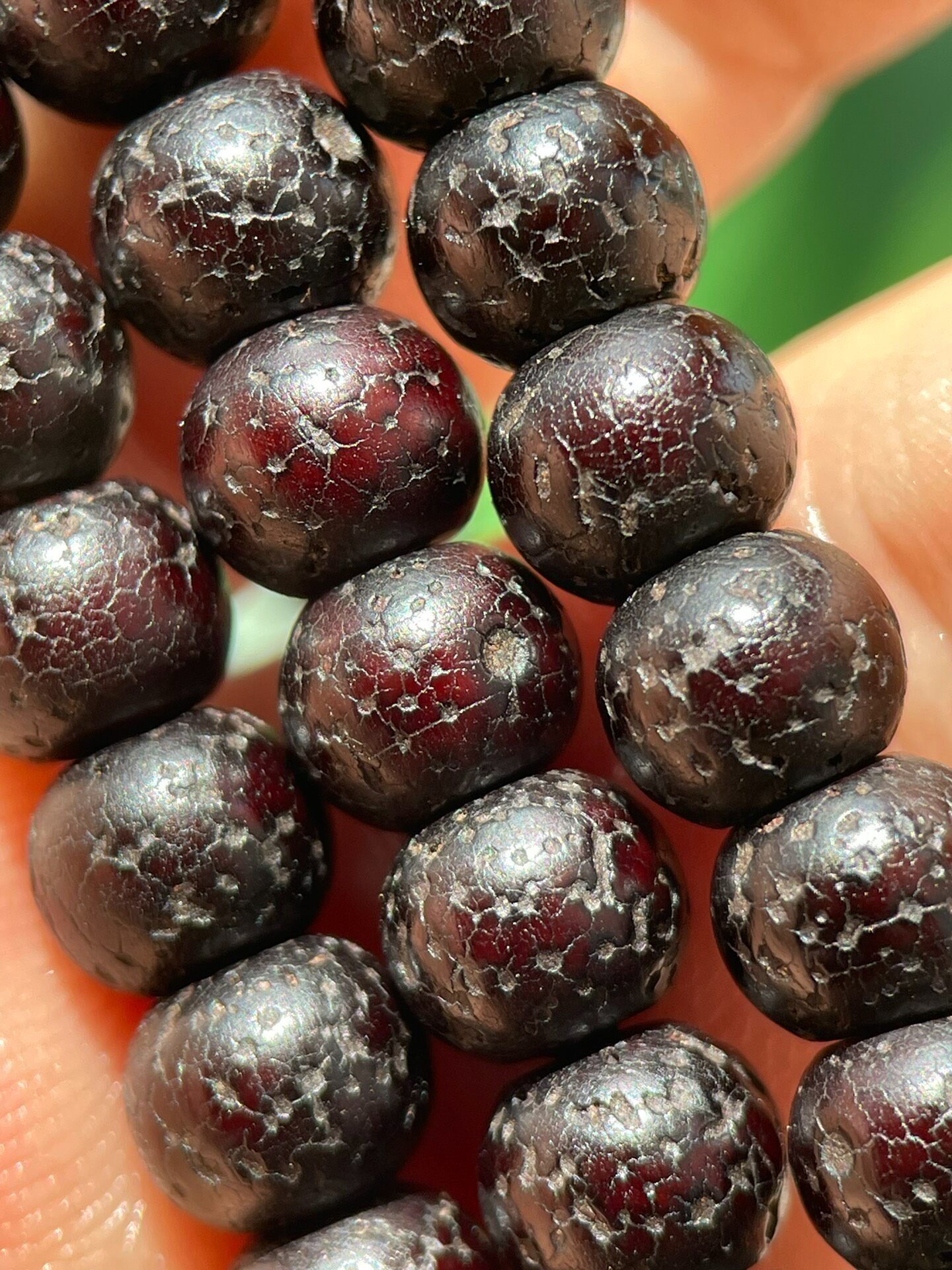 藏地純手捻爆老星月菩提念珠A405 老珠子108顆 一物一圖 7*5.5mm 天然古樸風 無修圖 年份品相自觀 不退不換