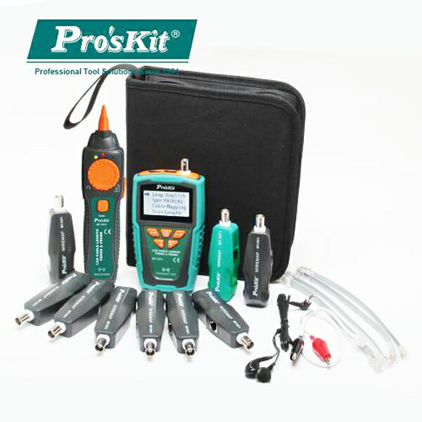 ProsKit寶工 MT-7071K LCD音頻線長查線器 附1+8個遠端器 尋線器 非接觸 網路查線器