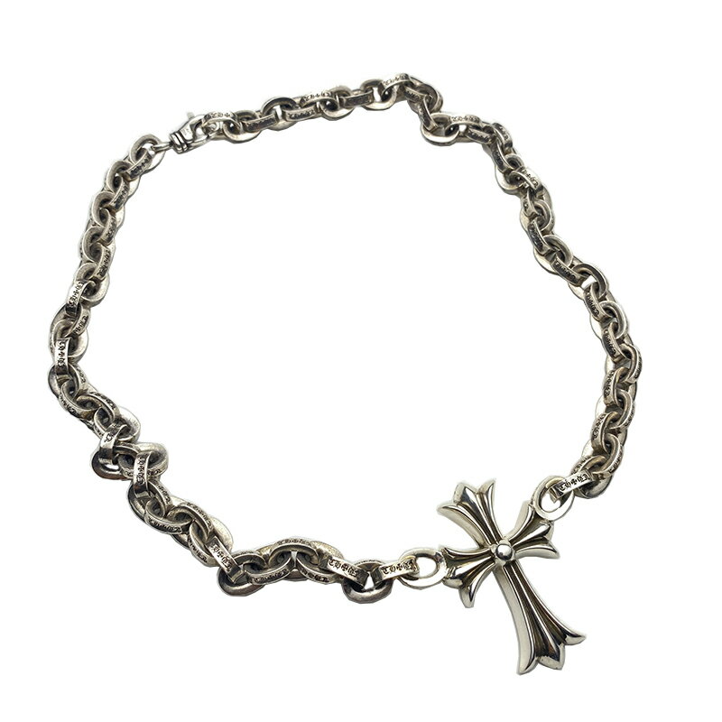 925純銀8毫米字母鏈十字架時尚克羅心泰銀網紅潮款個性朋克風項鏈 4