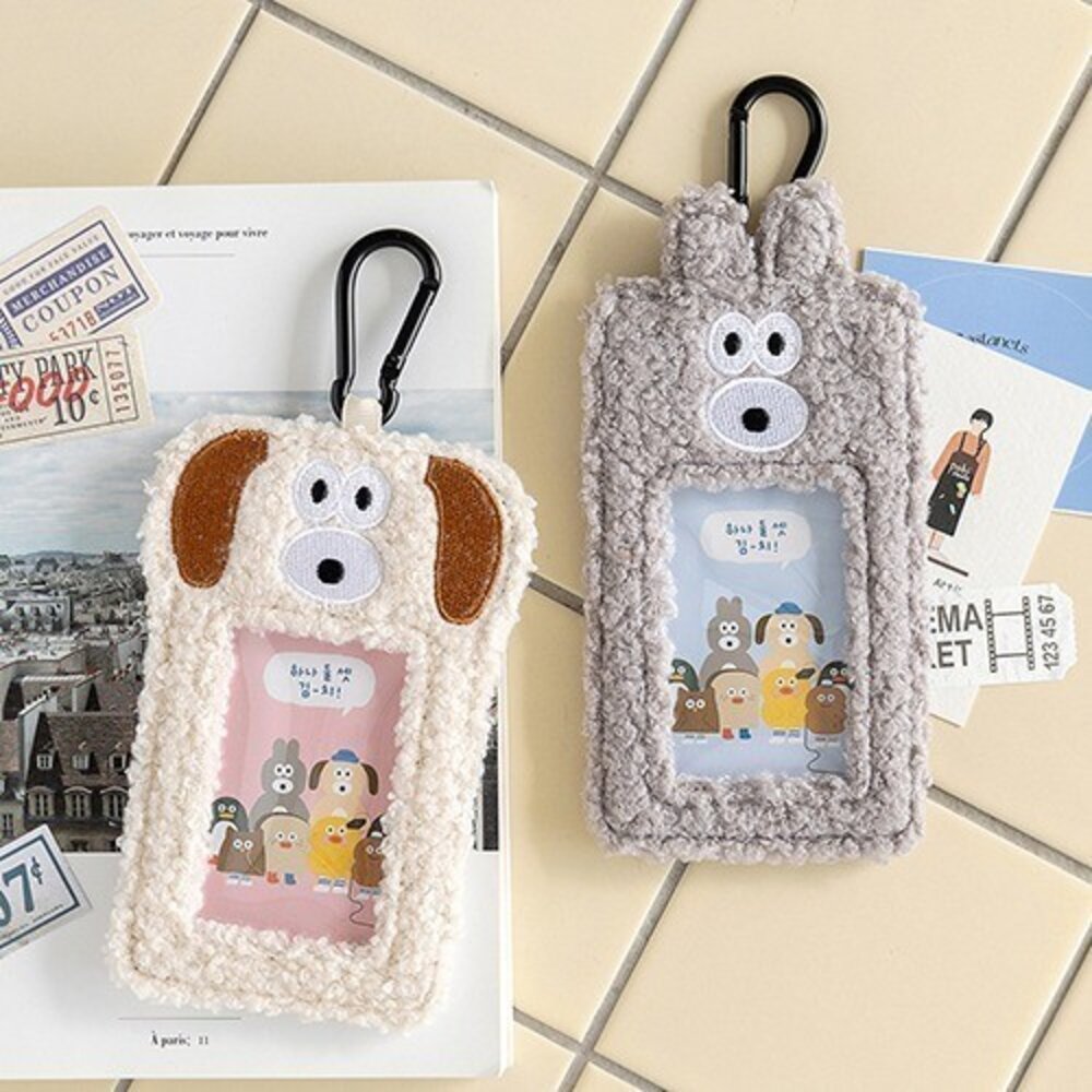 絨毛證件卡套 韓國Romane Brunch Brother Puppy&Bunny 可當行李掛牌不撞款式 日本進口 - Romane 早午餐兄弟 韓貨 韓國文創 熱銷商品 文創 Brunchbrother 韓國代購 韓國Romane Brunch Brother Puppy&Bunny絨毛證件卡套 可當行李掛牌不撞款式