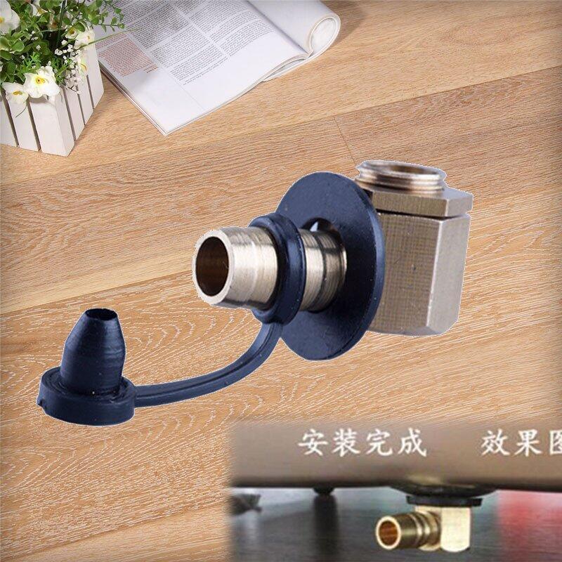 茶盤排水銅接頭漏水頭 純銅彎頭茶臺出水嘴出水管 功夫茶具零配件