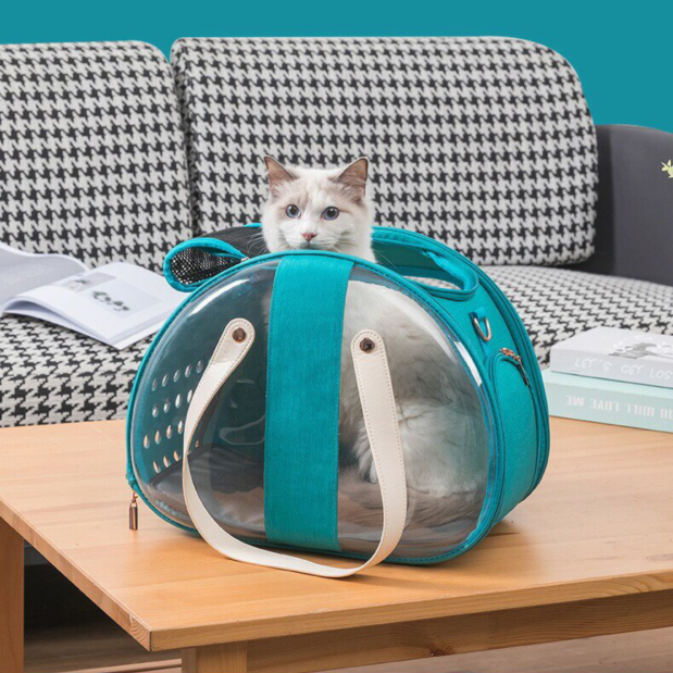 貓籠貓包外出便攜透氣寵物背包可折疊貓咪太空艙雙肩挎包手提式透明全景航空箱【聚物優品】