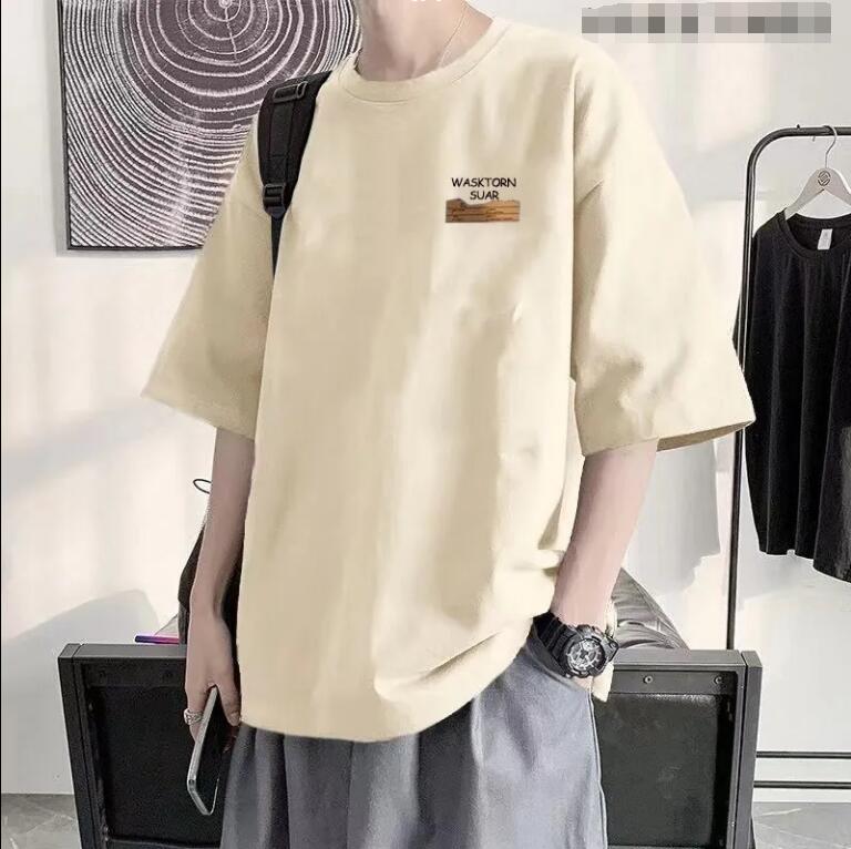 純棉短袖t恤男夏季潮牌港風寬鬆體恤百搭上衣服男【步行者戶外生活館】P