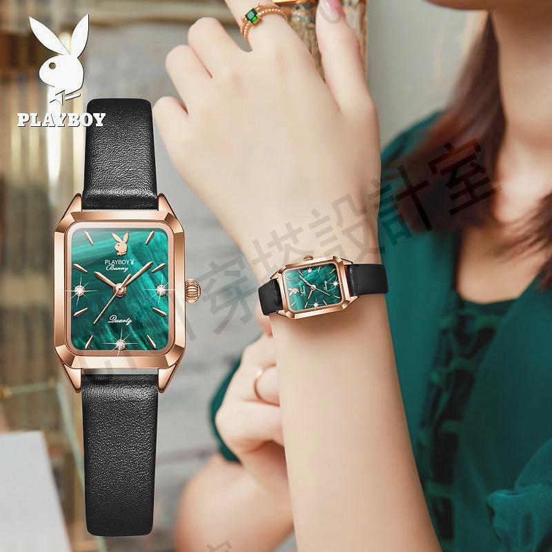 PLAYBOY 名牌手錶 2050(+原裝盒子）  石英錶 時尚小綠表 禮物首選 女士手錶【亞德機械五金家居】 4
