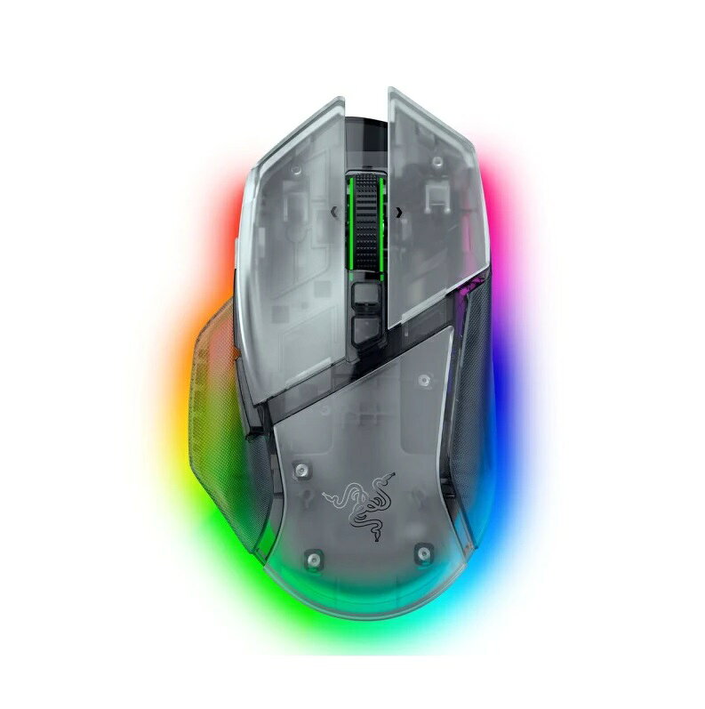 Razer 雷蛇 巴塞利斯蛇Basilisk V3 Pro 35K 透明白無線滑鼠Phantom White Edition/RZ01-05240400-R3A1