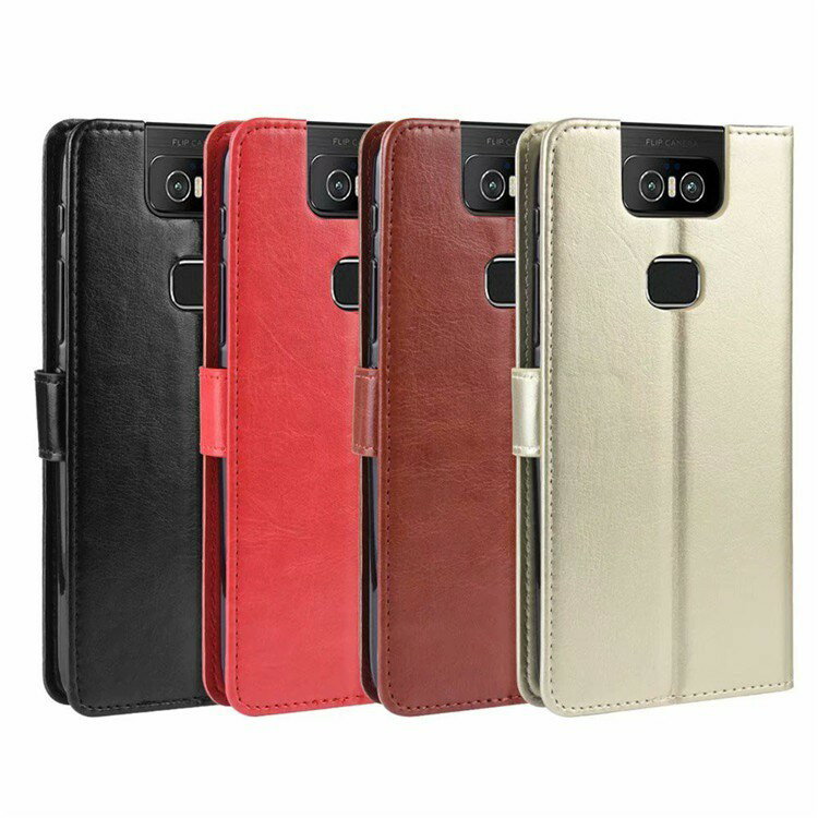 現貨 華碩ASUS Zenfone 9 8 6四色翻蓋皮套 側躺支架功能 附掛繩 3
