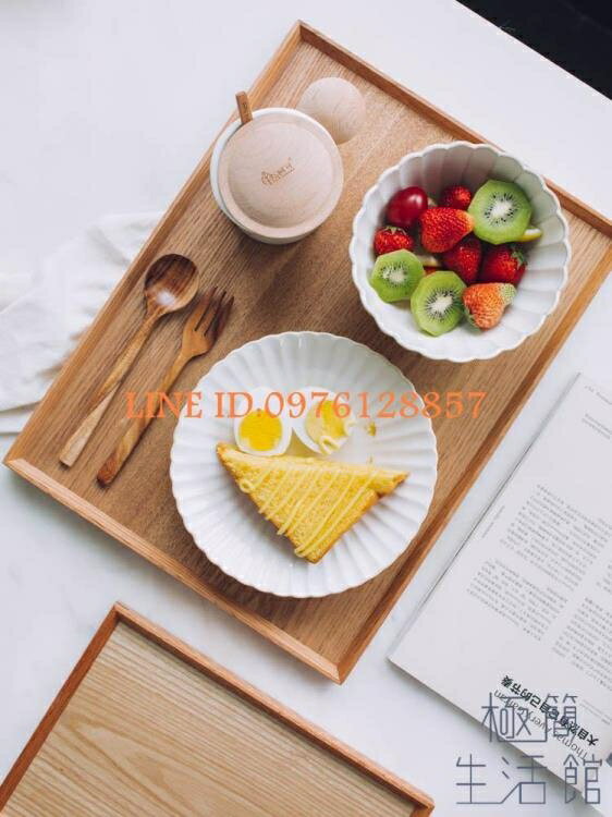 樂天精選~日式長方形木質托盤創意餐盤家用水果盤子-青木鋪子