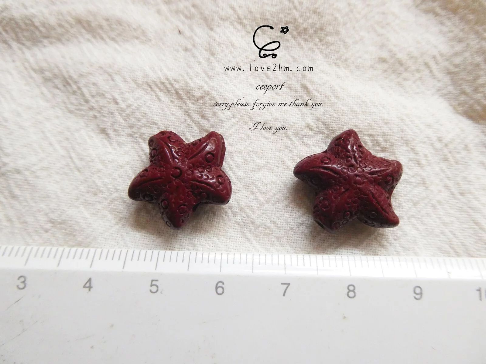 97.25%紫金砂 海星星  硃砂 水晶飾品 晶晶工坊-love2hm 2