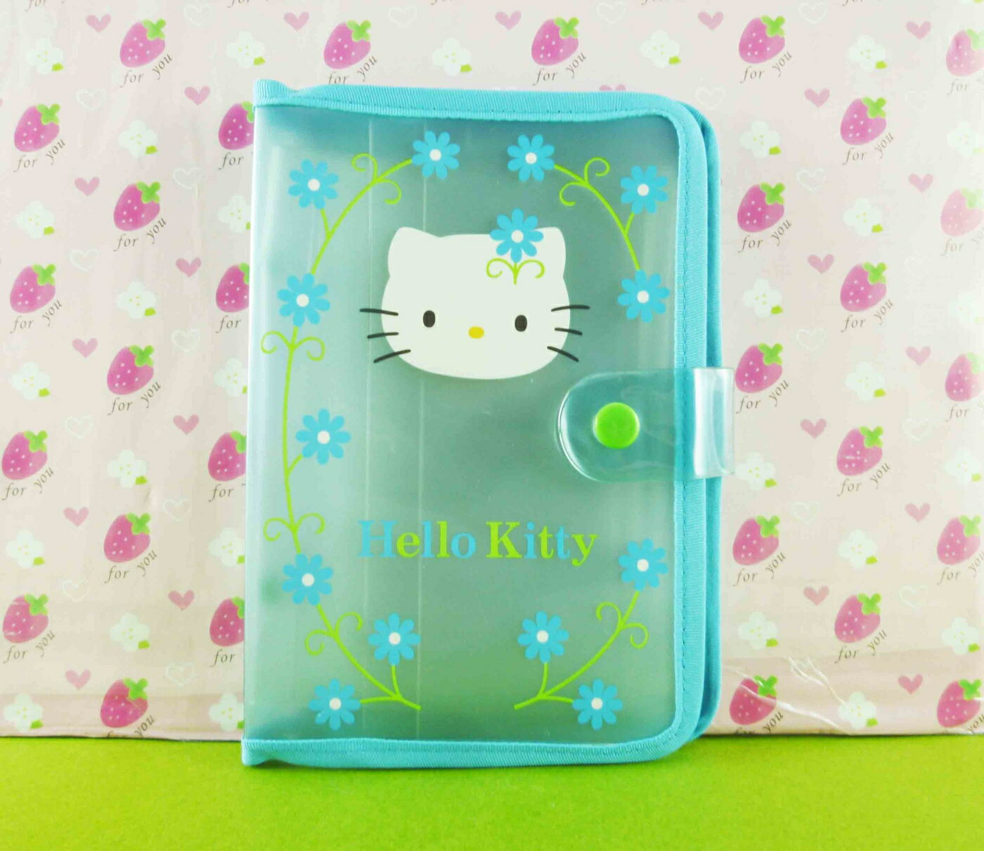 【震撼精品百貨】Hello Kitty 凱蒂貓 收納袋 藍花【共1款】 震撼日式精品百貨