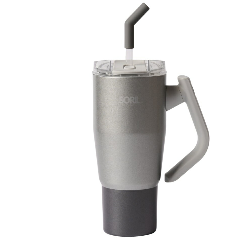 SORIL 玩轉手把隨行杯950ml-鉑灰(口徑9.9/高24/底徑7.4cm / SRR0950) [大買家]