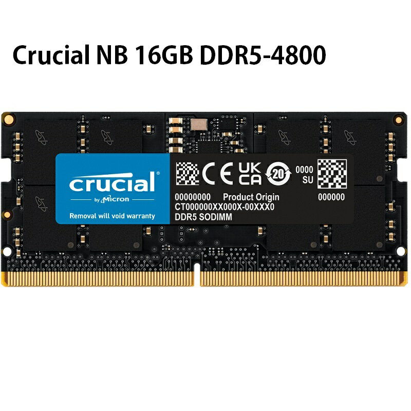 【最高現折268】Micron 美光 Crucial NB 16GB DDR5-4800 筆記型記憶體