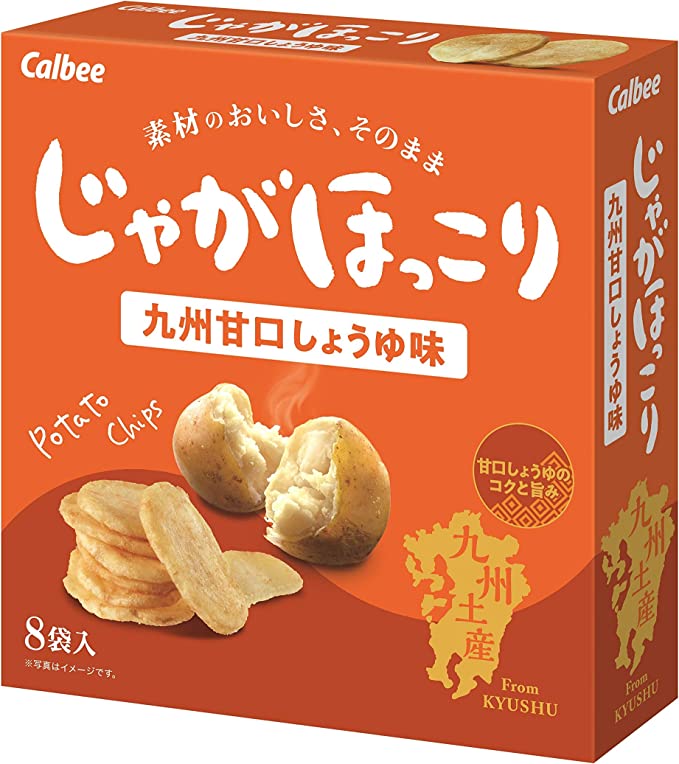 日本九州 Calbee 風味厚切薯片 8枚/盒 九州醬油 柴魚高湯 五島灘鹽味 零食 脆片 馬鈴薯餅乾 薯條 下午茶  【小福部屋】 3