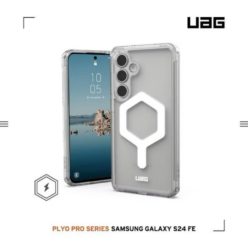 UAG Galaxy S24 FE 磁吸耐衝擊全透保護殼-極透明(支援MagSafe無線充電)