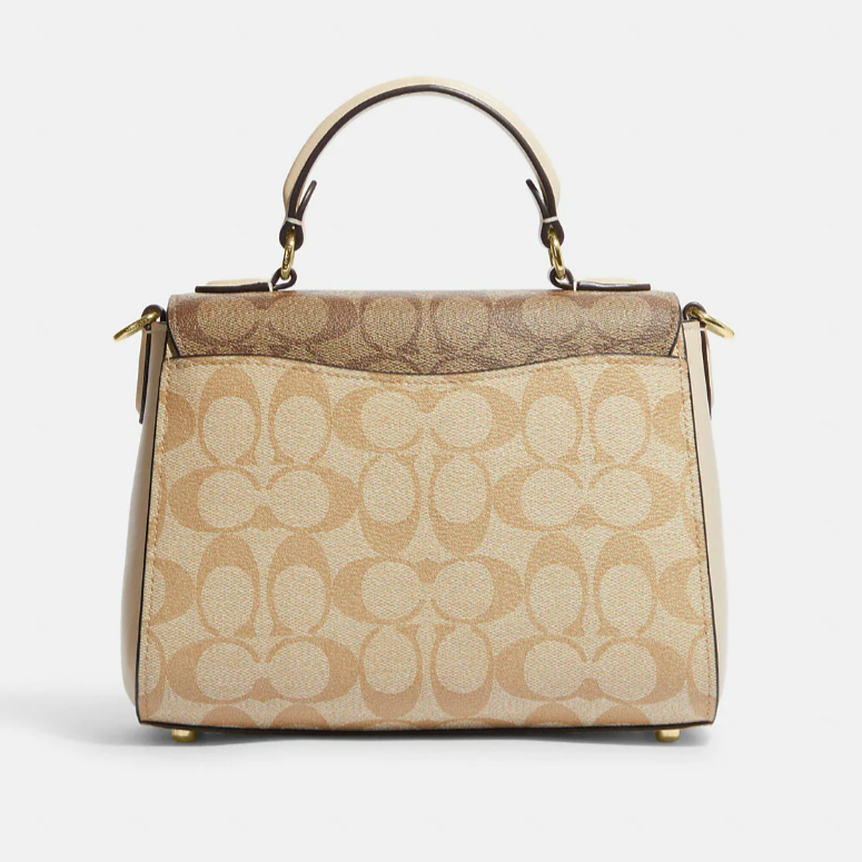 Coach top top handle signature