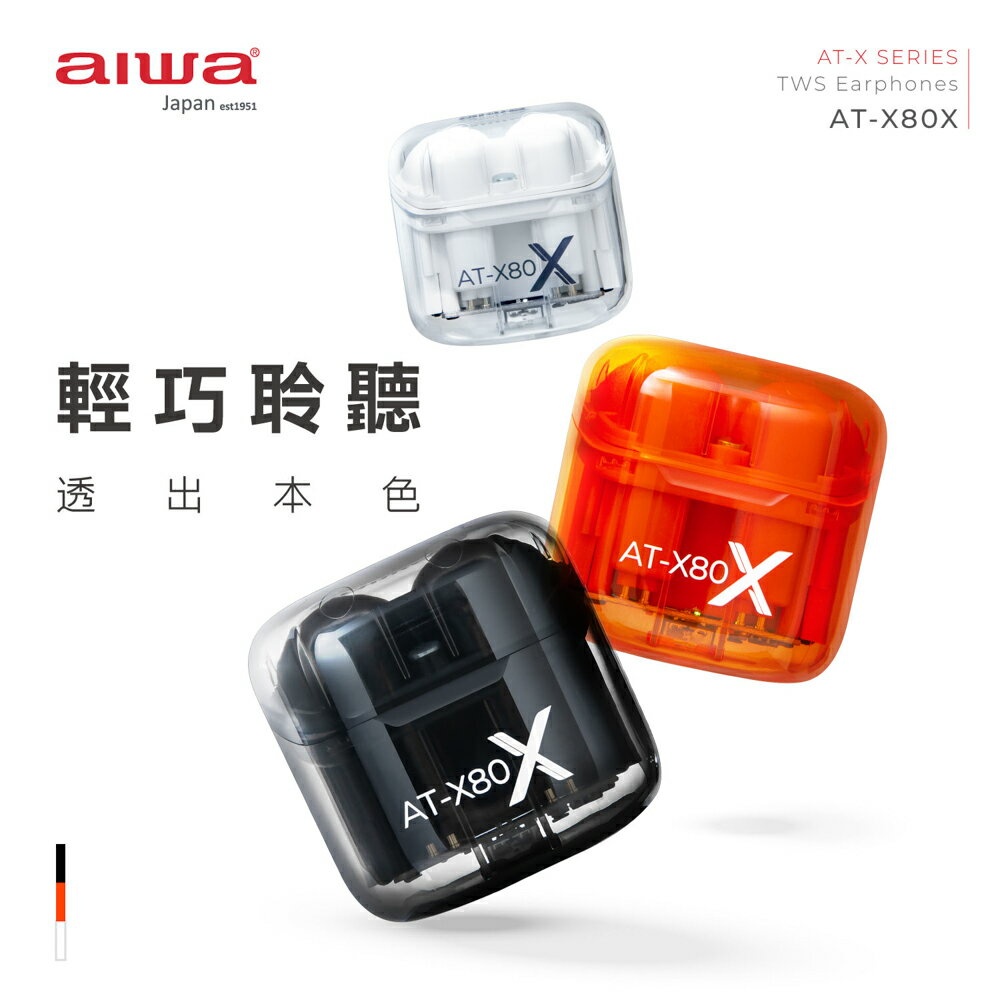 【AIWA 日本愛華】真無線藍牙耳機 AT-X80X (ENC降噪/IPX5防水等級)
