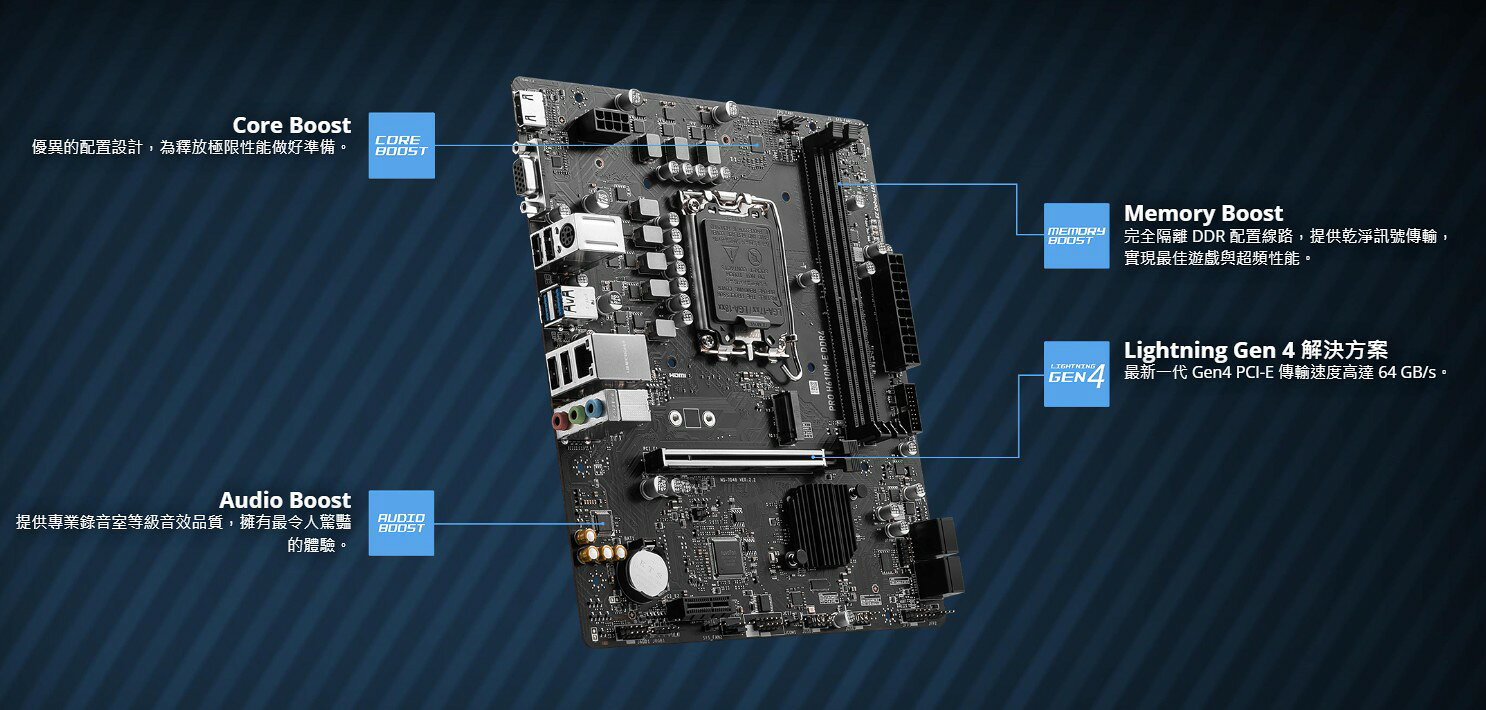 MSI 微星 PRO H610M-E DDR4 M-ATX 1700腳位 主機板 4