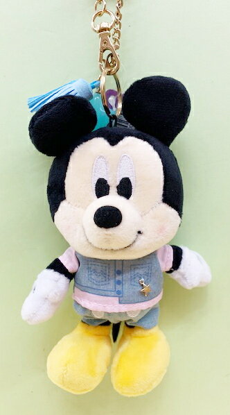 【震撼精品百貨】Micky Mouse 米奇/米妮 絨毛吊飾 牛仔穿衣服#00289 震撼日式精品百貨