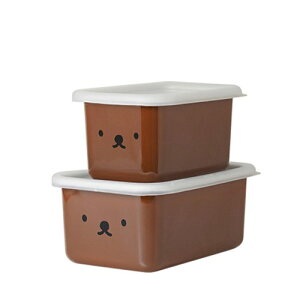 日本代購 空運 FUJIHORO 富士琺瑯 BORIS 保鮮盒 2件組 深型 MFB2DSM 密封盒 MIFFY 米飛兔