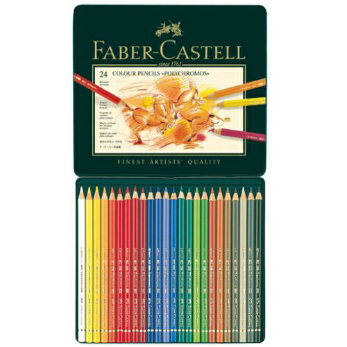 【輝柏Faber-Castell】FABER-Castell 110024 油性色鉛筆/藝術家級/鐵盒裝/24色