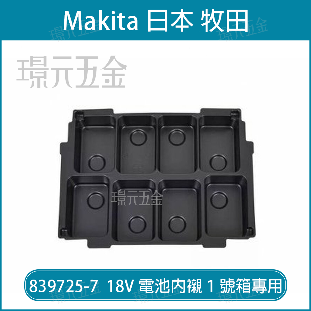 電池內襯 牧田 makita 839742-7 18V電池內襯 1號箱專用 工具箱內襯 堆疊箱 系統箱 可放8顆電池【璟元五金】