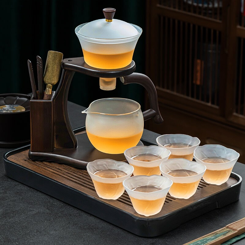 磁吸茶具泡茶神器懶人泡茶器玻璃茶壺茶杯辦公室高檔杯具套裝家用