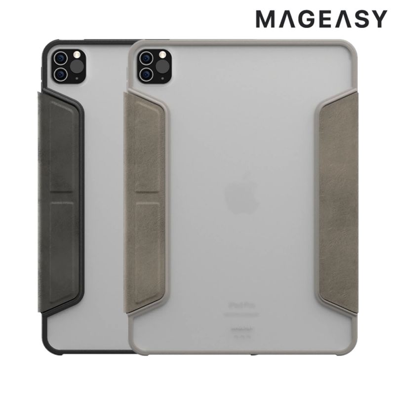 MAGEASY Apple iPad Air 4 / Air 5 10.9 / Air 11(M2/M3) / iPad Pro 11 Vivaz 多角度支架透明保護套 平板皮套 可站立 翻蓋 側翻